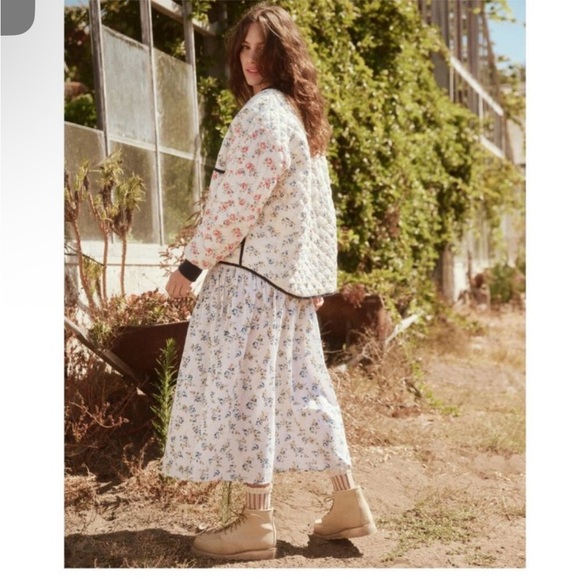 The Great. The Reversible Quilted Bomber - White XS / 0 - Picture 4 of 12